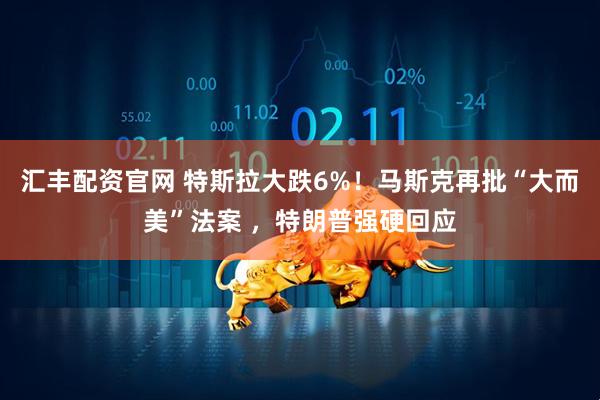汇丰配资官网 特斯拉大跌6%！马斯克再批“大而美”法案 ，特朗普强硬回应