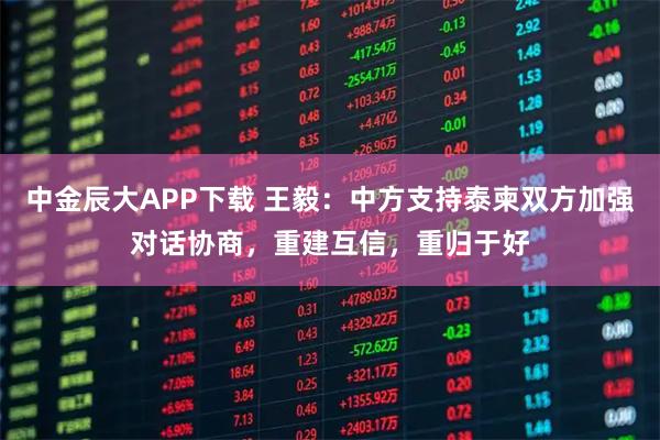 中金辰大APP下载 王毅：中方支持泰柬双方加强对话协商，重建互信，重归于好